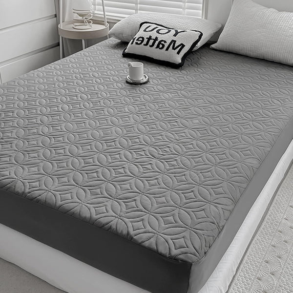 FELTYBED King Size Waterproof Mattress Protector, Soft Grey Mattress Cover with Deep Pocket 6"-15"