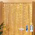 Brightown 300 LED Fairy Curtain Lights, 9.8ft x 9.8ft Warm White Curtain
