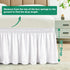 Biscaynebay Wrap Around Bed Skirts for King & Cal King Beds, White Adjustable Elastic Dust Ruffles with Short Drop of