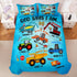 Set Set,Car Set1 2 Boys Construction Vehicles Truck Comforter Twin,Christian Kids God Says I Am Construction Bedding