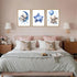 3Pcs 12X16unframed Blue Nursery Elephant Canvas Wall Art Baby Boy Wall Decor Cute Animal Painting Pictures Moon