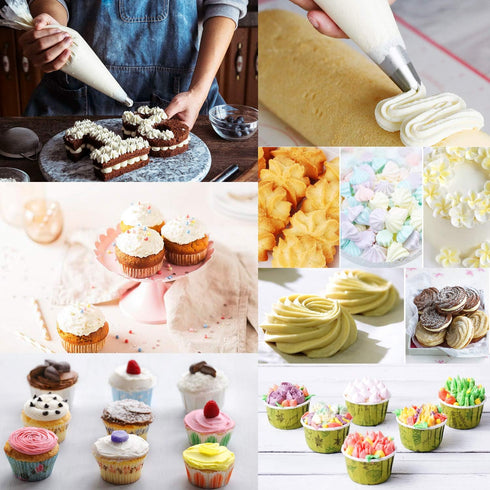 LoveBB 500 Pcs Disposable Piping Bags, 10.6 inch Thick Tipless Pastry Bags for Icing Frosting, Baking Cookies Cupcake