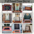 24'' 51'' Orange and Black Plaid Rug, x Fall Outdoor Front Door Decor Mat, Cotton Washable Hand-Woven Rug for Layered