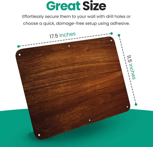17.5inchX11.5inch 3M 2 Pack) Large Stainless Steel Plate for Magnets, Adhesive Back, Mounting Screws, Ideal