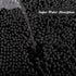 Non-Slip Bath Rug - Extra Soft Microfiber Bedroom Shag Carpet with Anti-Slip Backing, Machine Washable (Black)