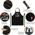 Funny Aprons for Women Men - Kiss the Cook Apron - Funny Chef Cooking BBQ Grill Aprons with 2 Pockets - Birthday Mothers Day Gifts for Mom, Wife - Fathers Day Christmas Gifts for Dad, Husband