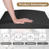 moonoom 22"x22" (2 Couch Cushion Support, Black Sofa Cushion Sagging Repair, Curved High Density Foam Replacement