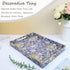 12"*16"*1.6", Rectangle Plastic Serving Tray with Handles, Elegant Decorative Tray for Coffee Table, Ottoman, Living