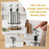 2 Pack Set 10OZ Tebery Olive Oil and Vinegar Bottle with Rack and Wooden Base, Olive Dispenser Glass Cooking Oil Cruet