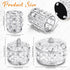 Tioncy 5 Pieces Crystal Makeup Decorative Vanity Tray Set - Mirrored Perfume Holder for Dresser, Jewelry Organizer
