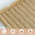 kumet Serving Tray with Scalloped Edge, Rectangular Wicker Tray with Handles, Ideal for Breakfast or Meals in Bed