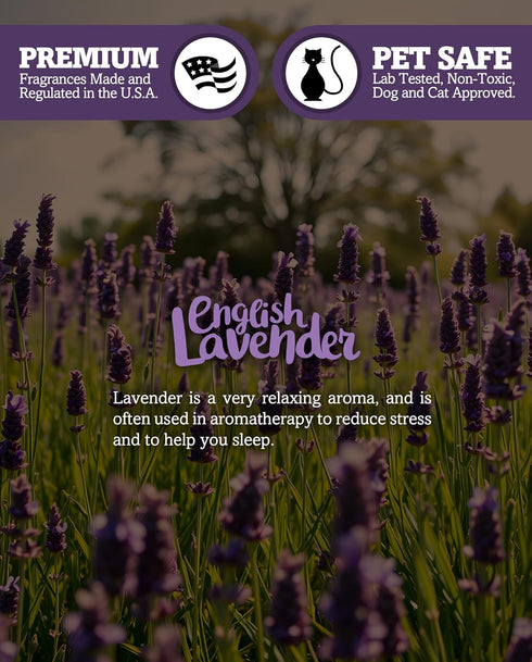 Pure English Lavender Premium Tealight Candles Bulk Pack, 24 Purple Tea Lights, Highly Scented