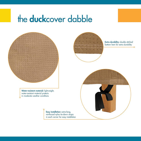 22 Inch DUCKCOVERS Essential Water-Resistant Square Patio Ottoman/Side Table Cover, Outdoor Ottoman Cover