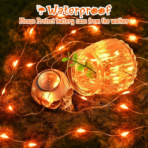 16.4ft (1pc, 1pc) Halloween Led Fairy Lights Battery Powered String Lights Battery Operated for Wedding, Home, Garden