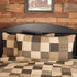 VHC Brands Kettle Grove King Sham, 21x37, Primitive Country Patchwork Design in Black and Creme