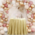 Hahuho 50 inch Round Sequin Tablecloth, Gold Glitter Tablecloth for Bridal Shower, Birthday, Wedding, Dessert, Banquet