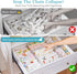12 Pack 4" 10.2"-16.5" Vtopmart Drawer Dividers for Clothes, High Adjustable Expandable Dresser Drawer Organizer, Clear