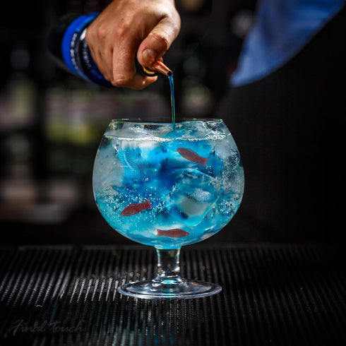 Final Touch Fishbowl Glass, Extra Large Unique Drinking Cup for Oversized Margaritas, 44 Oz Fun Drinkware