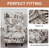 2 Eco-Ancheng Wingback Chair Slipcover Piece Slipcovers for Wingback Chairs Jacquard Wingback Chair Covers Washable