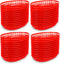 Red Plastic Food Baskets, 36-Pack Oval Serving Trays for Burgers, Fries & Sandwiches