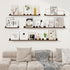 48 inch Set 2, RICHFOCUS Picture Ledge Shelf, Floating Shelves of Wood Wall Shelves with Lip, Wall Decor Storage
