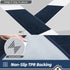 BEQHAUSE Dirt Trapper Door Mat 20" x 32", Non-Slip Machine Washable Entryway Rug, Navy Blue