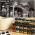 DIDITIME 12Pcs 4oz Spice Jars with Label, Empty Square Seasoning Containers, Spice Jars with Shaker Lids, Small Spice
