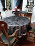 Black Lace Tablecloth Round Overlay, 70" for Halloween Party, Easter, Fireplace, and Mantle Cover Decoration