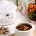 TAYAMA 1 Qt. White Mini Ceramic Stew Cooker - Pre-Settings and Built-In Timer, Small