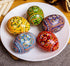 5 2,5 SHSH trade group Lot Easter Eggs Decor Pysanky Eggs Hand Painted Wooden Ukrainian Easter Eggs Pysanka - Decorated