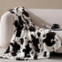 Cozy 108"*90" Bliss Cow Print Throw Blanket for Bed - Super Fuzzy Thick Soft Warm Fleece Blankets for Couch & Room