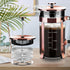 French Press Coffee Maker, 304 Stainless Steel, 4 Filters, Borosilicate Glass, BPA-Free, 21 Ounce