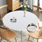 Obstal Fitted Round Table Cloth, Reversible Waterproof Stain Resistant Table Cover for Round Tables