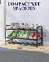 Closet Closet 25.6" 2 Kitsure Shoe Rack - Stainless Steel Shoe Organizer, Sturdy Shoe Rack for and Front Door Entrance