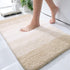 OLANLY Bathroom Rug Mat 30x20, Extra Soft Microfiber Non-Slip Plush Shaggy Bath Carpet, Light Beige