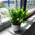 OFFIDIX Mini Eucalyptus Plants with Vase for Office Desk, Fake Plant with Plastic Pots for Home and Shower Room