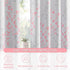 95% 84 Inches Grommet 52 Inch MEETSKY Pink Curtains for Girls Bedroom Blackout Nursery Curtains Long- Leaf Patterned