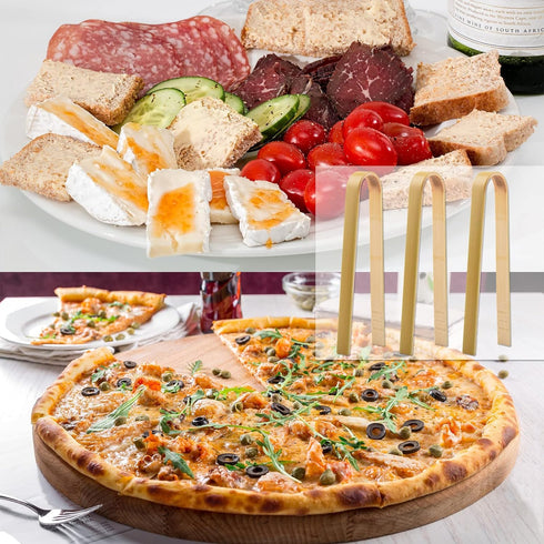 30 Pcs Wooden Tongs for Charcuterie, Mini Bamboo Disposable Tongs for Serving Food, Natural Wooden Cooking