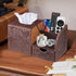 Nightstand Organizer with Tissue Holder, Modern Decorative Cube Tissue Box Cover for Remote Control, Bathroom, Home,