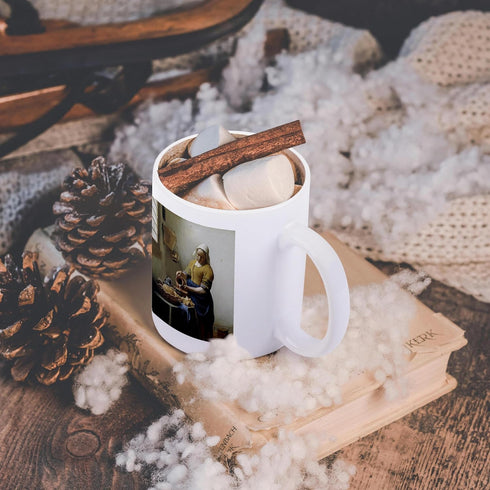 3dRose The Milkmaid by Johannes Vermeer Mug, 15 oz, Ceramic, c. 1658
