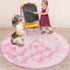 5 ft Pink Fluffy Round Rugs for Girls Bedroom,Plush Circle Area Rugs for Living Room Cute Shaggy Circular Carpet Furry
