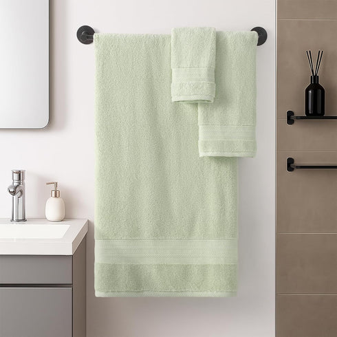 Set 8-100% Set 600 2 2 4 REDKISS Green Towel of Cotton Luxury Bath Towels for Bathroom, GSM Highly Absorbent Bathroom