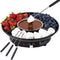 Kusini Electric Fondue Pot Set - Chocolate Fondue Kit with Temperature Control, Detachable Trays, 4 Roasting Forks
