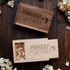 Christmas(3.15"x2"x0.98") JBOS Wooden Gift Box with Sliding Lid Walnut Wood Memory Box for USB Drive, Laser Engraved