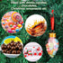 FOIMAS 12 Pack Booze Bulb Booze Christmas Balls,Fillable Light Ball Tree Hanging Ornaments Clear Plastic Pendant Ball