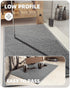 Color&Geometry Chenille Rubber Backed Gray Bathroom Rugs, Non-Slip, Absorbent, Quick Dry, Washable - 16"x24" Small Bath