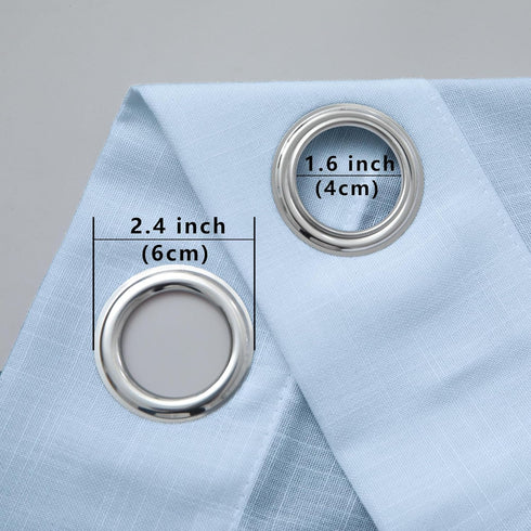 Grommet 108 inches 2 Set 108 inch Linen Curtains Long Panels for Living Room Sliding Glass Door Back Tab Pocket Semi