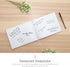 Pearhead Linen Wedding Guest Book with White Script - Classic Elegant Wedding Decor, 100 Pages, 7"x9", Beige Burlap,