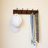 Wall Mount Coat Rack, Coat Hooks, 2 Pack Walnut Wall Hat Hanger