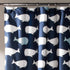 Lush Decor Whale Shower Curtain, Fabric Ocean Fish Animal Print Design for Kids, 72" x 72", Navy